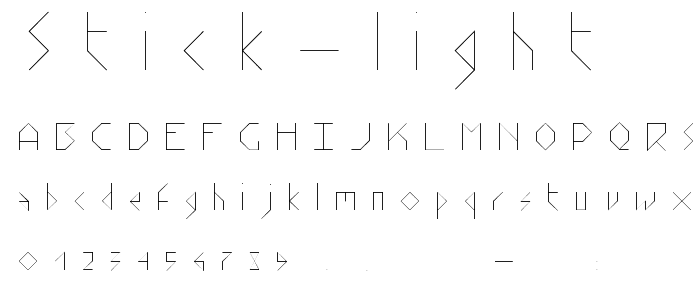 Stick Light font