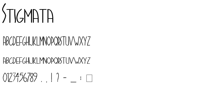 Stigmata font