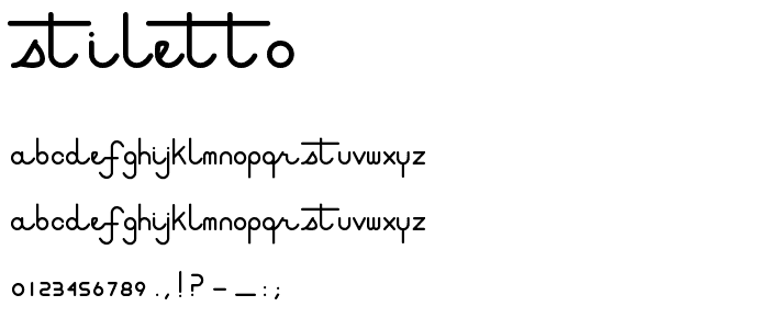 Stiletto font