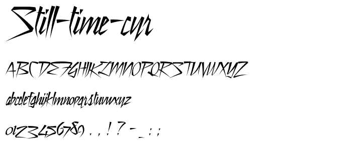 Still Time Cyr font