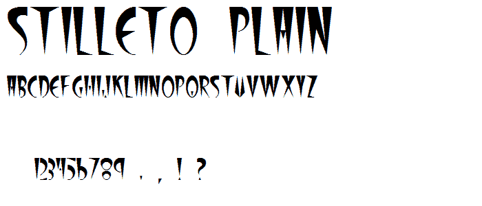 Stilleto Plain font