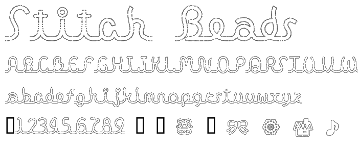 Stitch Beads font