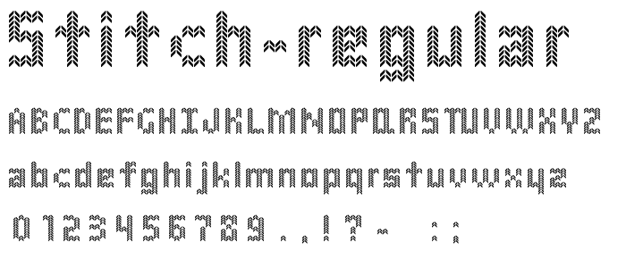 Stitch Regular font