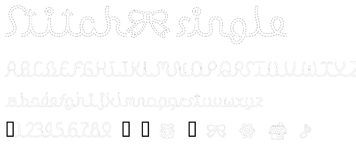 Stitch Single font