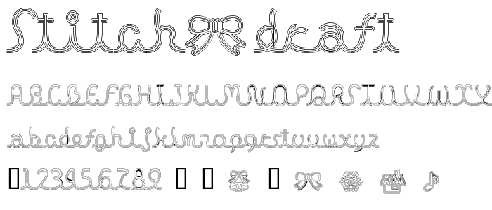 Stitch draft font
