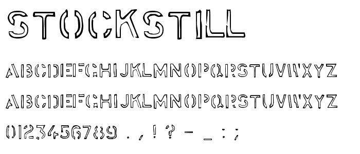 Stockstill font