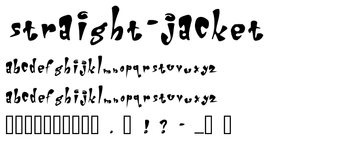 Straight Jacket font