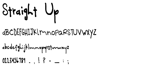 Straight_up font
