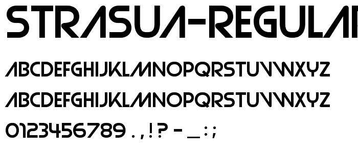 Strasua Regular font