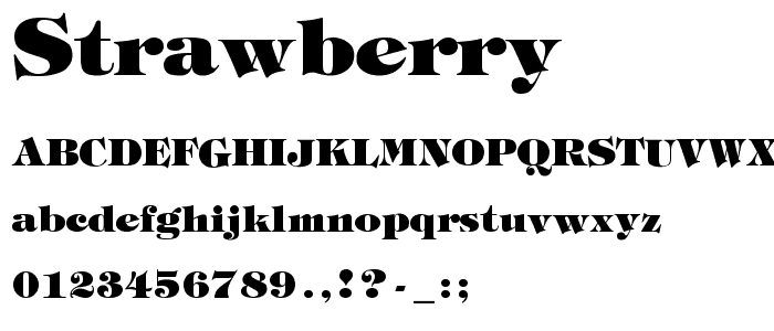 Strawberry font