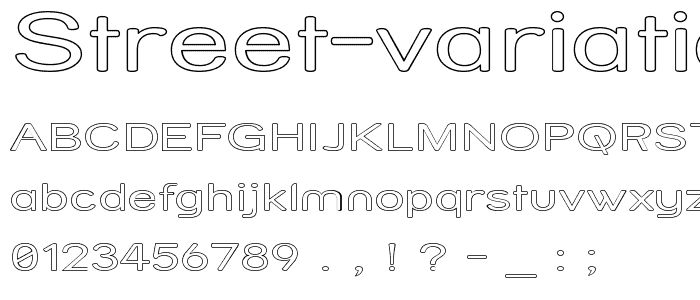 Street Variation  Outline Exp font
