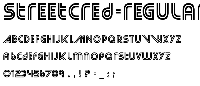 StreetCred Regular font