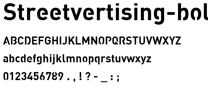 Streetvertising Bold font