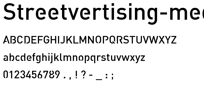 Streetvertising Medium font