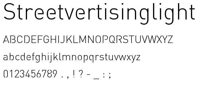 StreetvertisingLight font