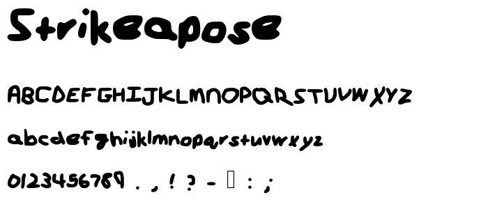 StrikeAPose font
