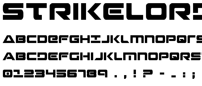 Strikelord Condensed font