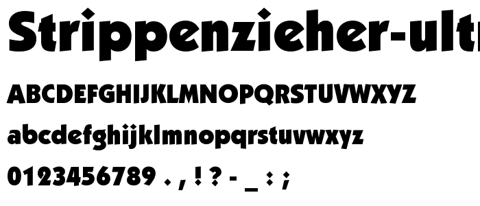 Strippenzieher Ultra font