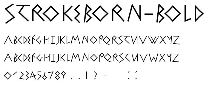 StrokeBorn-Bold font