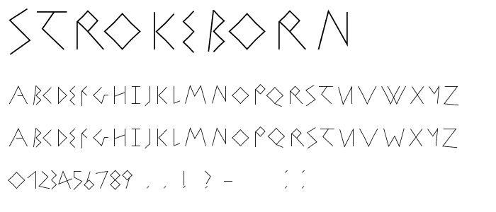 StrokeBorn font