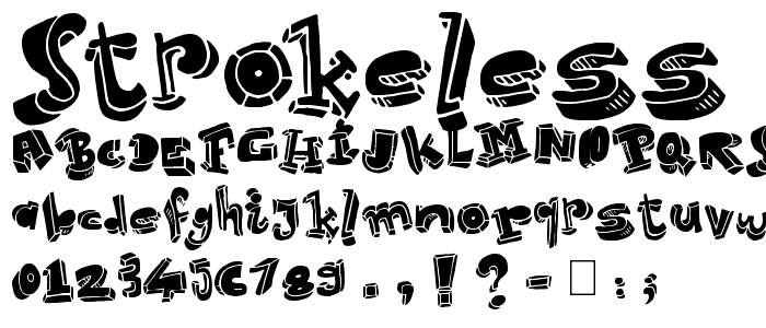 Strokeless font