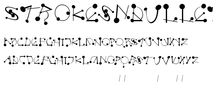 StrokesNBullets font