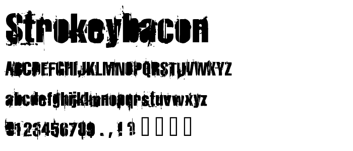 StrokeyBacon font