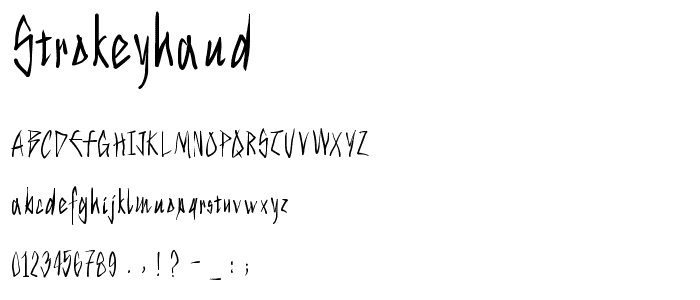 StrokeyHand font