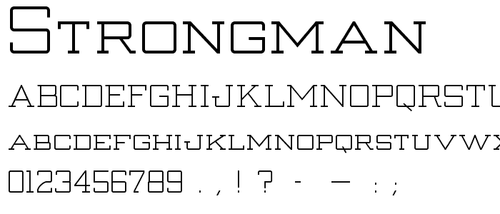 Strongman font