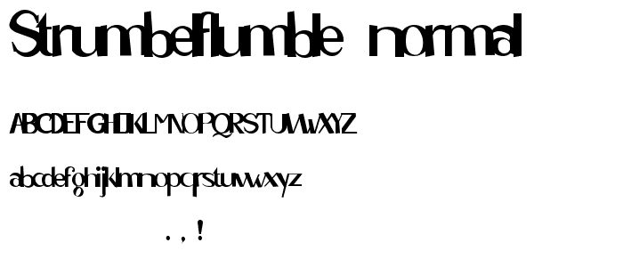 Strumbelflumble Normal font