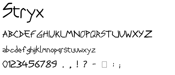 Stryx font