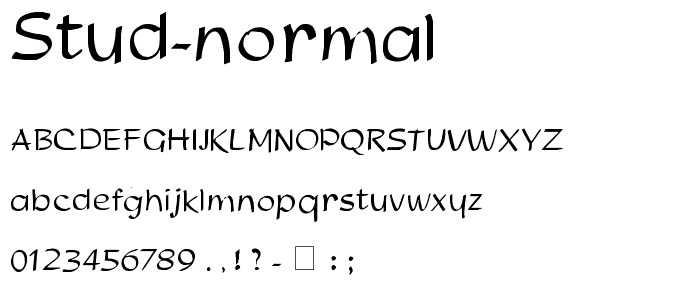 Stud Normal font