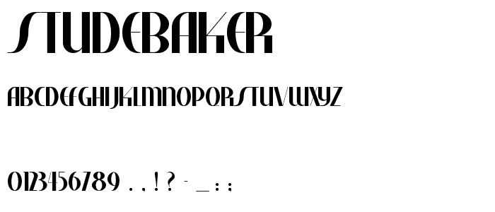 Studebaker font