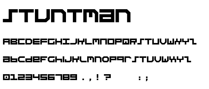 Stuntman font