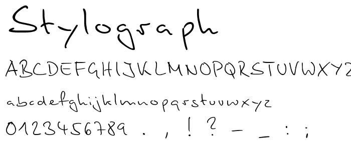 Stylograph font