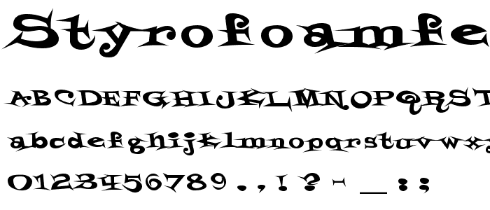 StyrofoamFeelings-Regular font