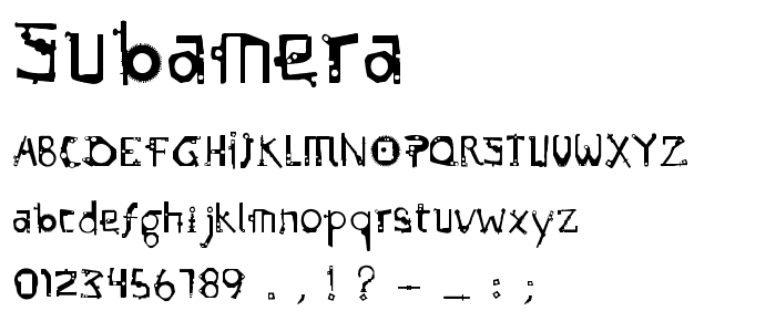 Subamera font