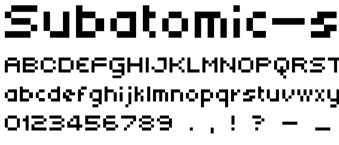 Subatomic Screen Condensed font