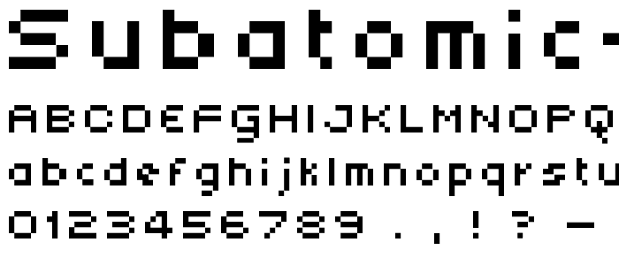 Subatomic Screen font