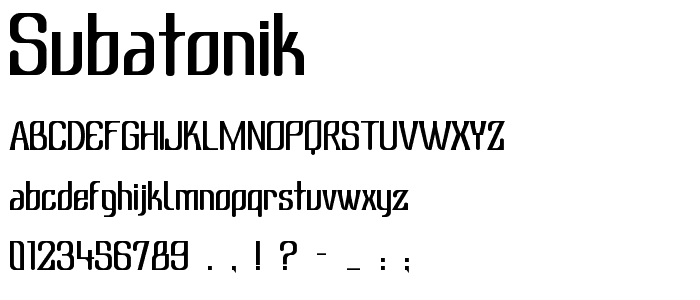 Subatonik font