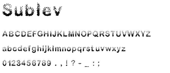 Sublev font