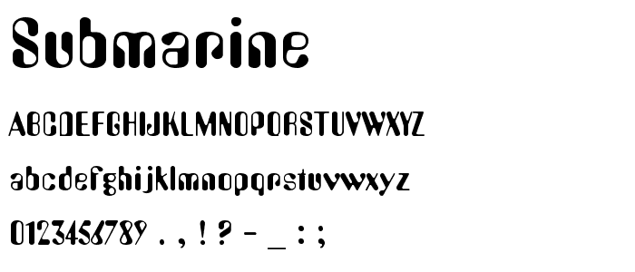 Submarine font