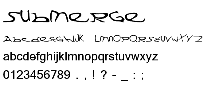 Submerge font