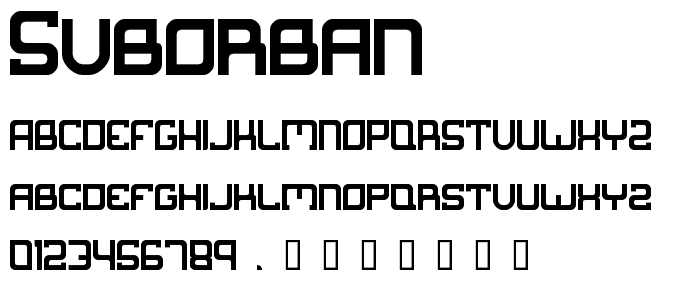 Suborban font