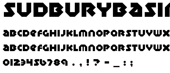 SudburyBasin Regular font