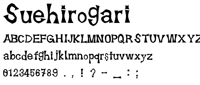 Suehirogari font