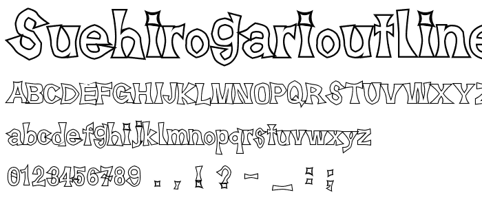 SuehirogariOutline font