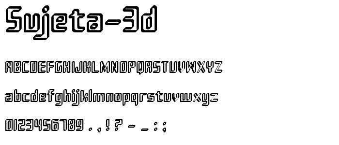 Sujeta 3D font