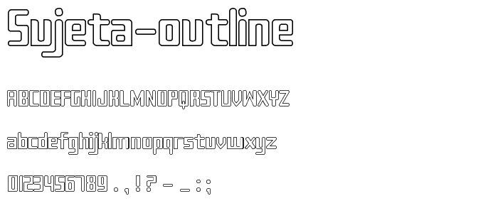 Sujeta Outline font