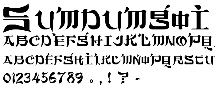 Sumdumgoi font